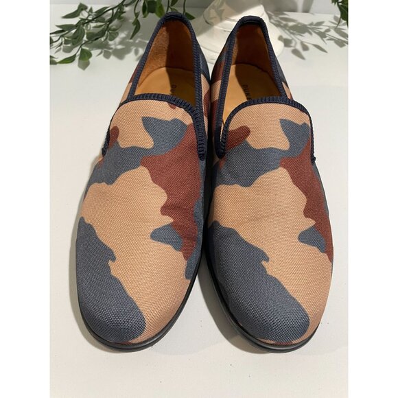 Duke Dexter Camo Loafers Size 8 Handmade In England Canvas Men’s - Picture 3 of 16